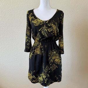 Zara, Black Dress With Print, Sz M